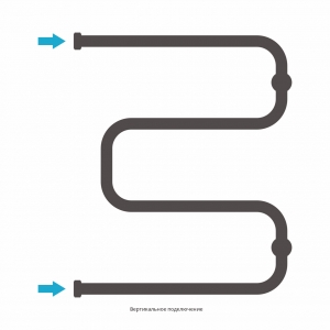 Полотенцесушитель водяной Сунержа Ш-образный 600x500